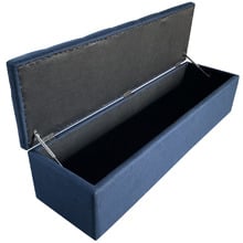 Large Chelsea Linen Storage Ottoman